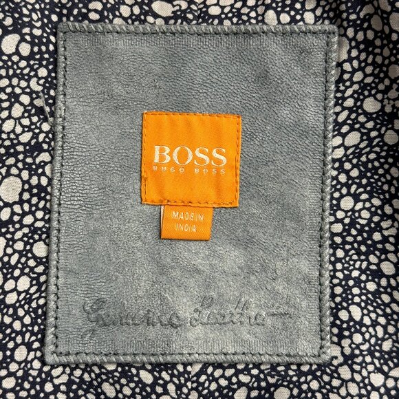 Hugo Boss Orange Genuine Leather Womens Biker Jacket in Silver/Grey - Picture 11 of 16